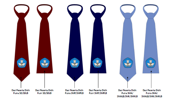 Seragam dasi pada seragam Nasional